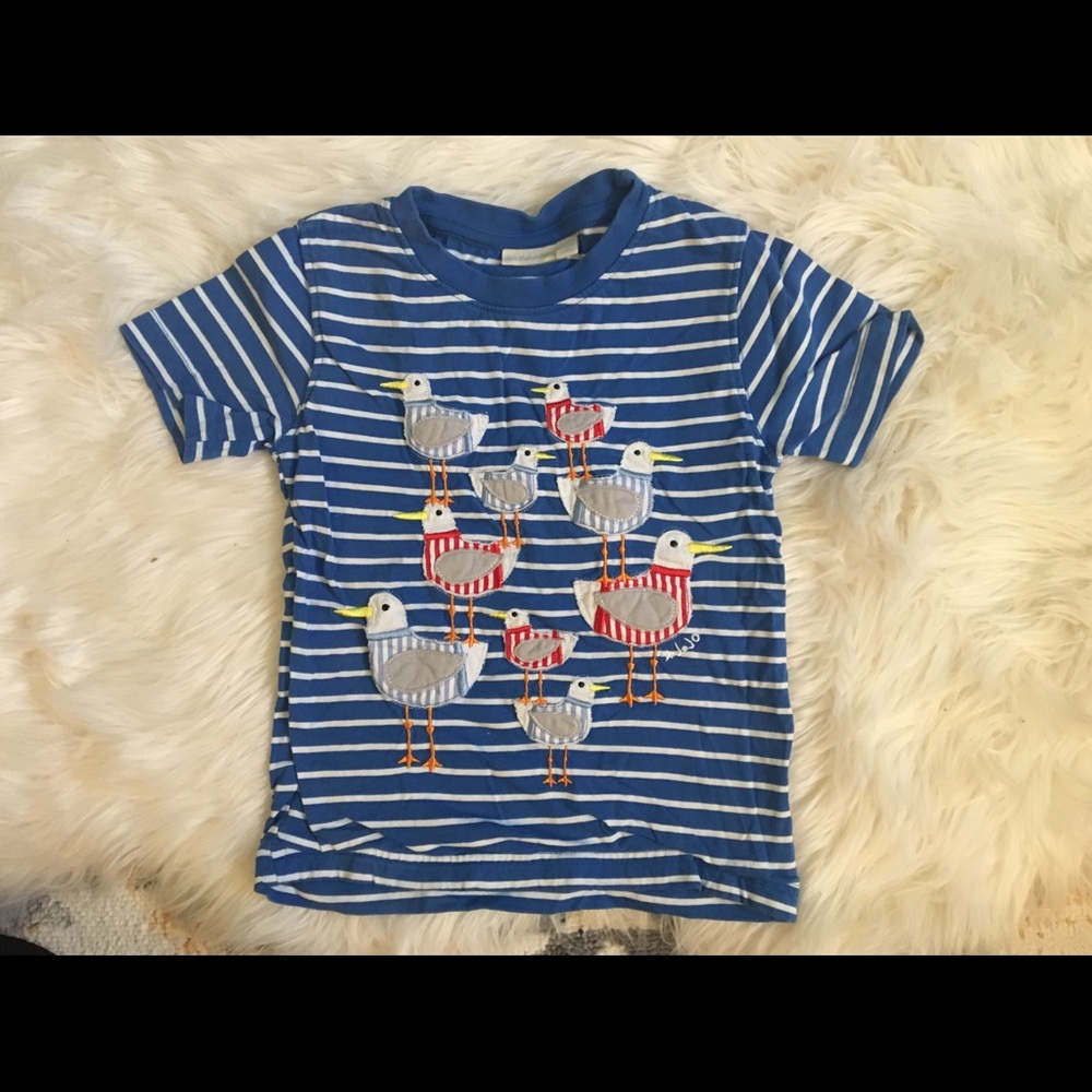 Jojo Maman Baby seagull t shirt 4-5